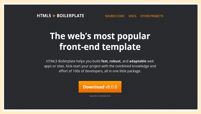 HTML5 Boilerplate frontend web development tools