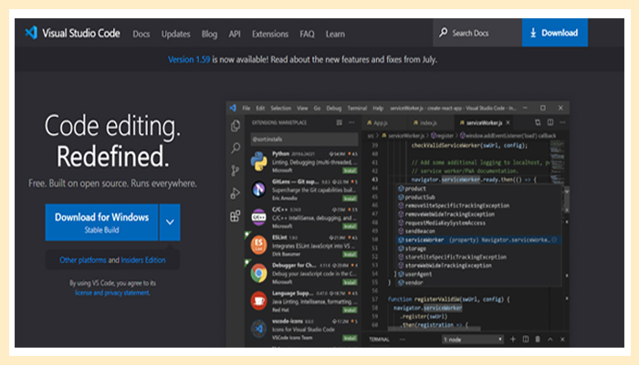 Visual Studio Code Editor - Frontend web developement tools