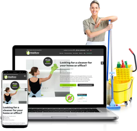  housekeeping web design hero banner