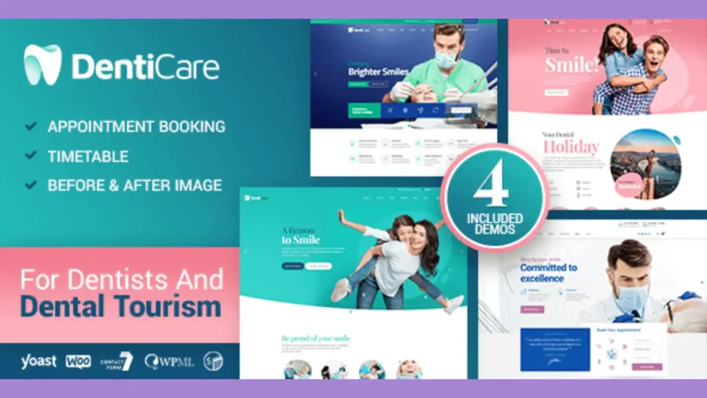 medical website template denticare