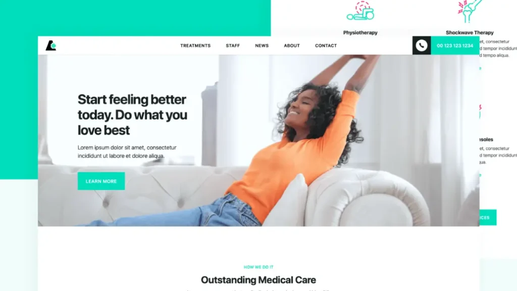 medical website template