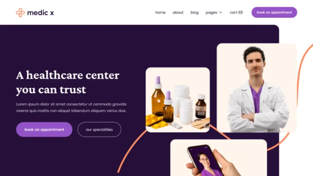 Medic X medical website template webflow