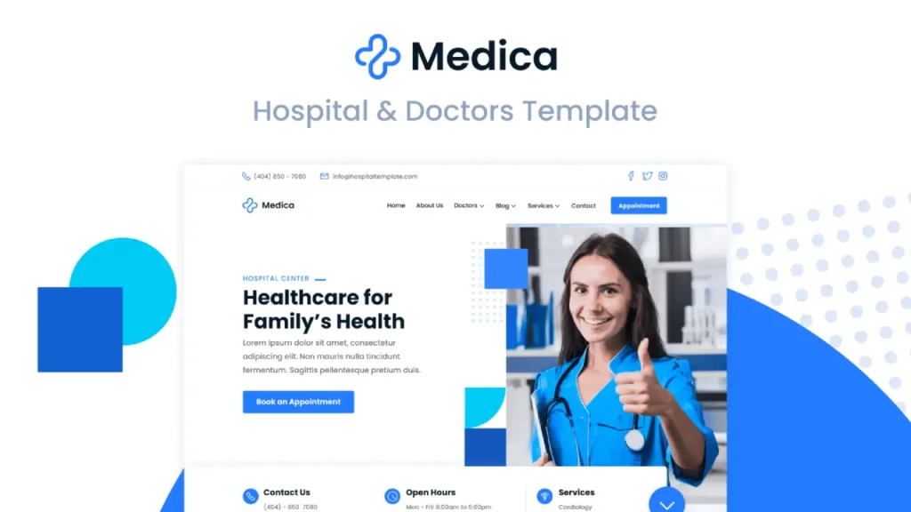 medical website template webflow