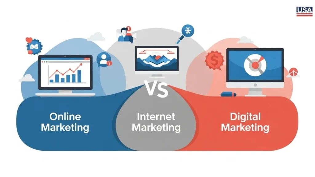 which is the best in 2025 Online Marketing, Internet Marketing or Digital Marketing
